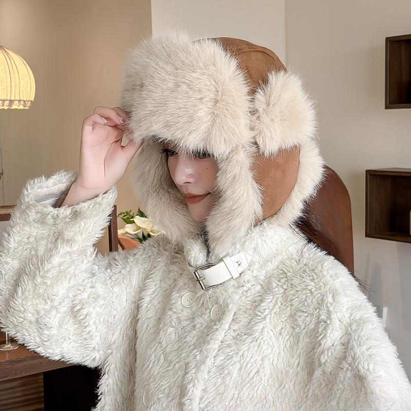 New Autumn and Winter Men's Lei Feng Hat Thickened Cold-proof Plush Warm Ear Protection Plus Velvet Outdoor Travel Women's Hat