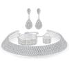 Shiny Bridal Jewelry Set Luxury Rhinestone Choker Necklace  Special Occasions