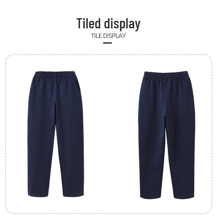 Children's Straight-Leg Sweatpants - Gray, Black, Navy Blue | Loose Fit for Boys and Girls | Spring & Autumn School Uniform