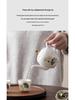 Yangzhi Jade Porcelain Travel Tea Set - Ceramic Kung Fu Teapot with Logo