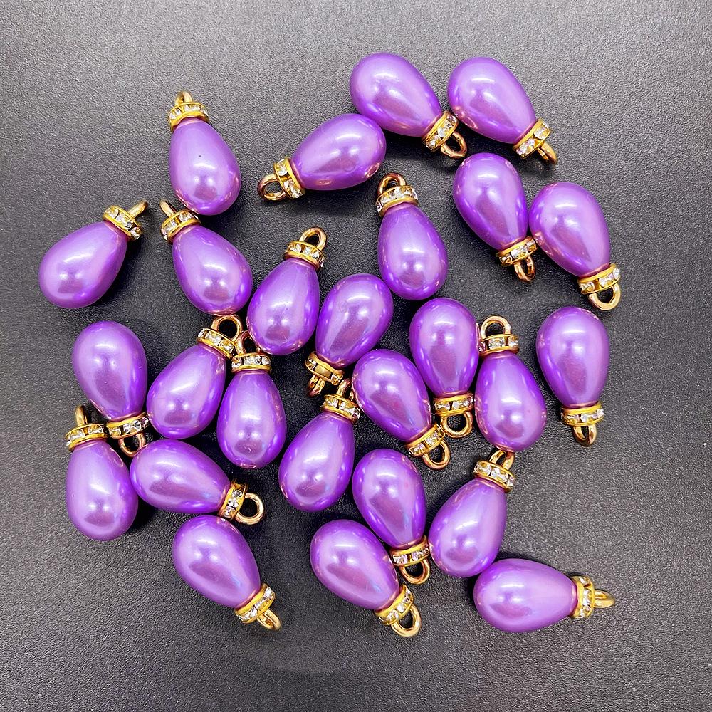 Lustrous Teardrop Imitation Pearl Pendant DIY Charm Jewelry Accessories