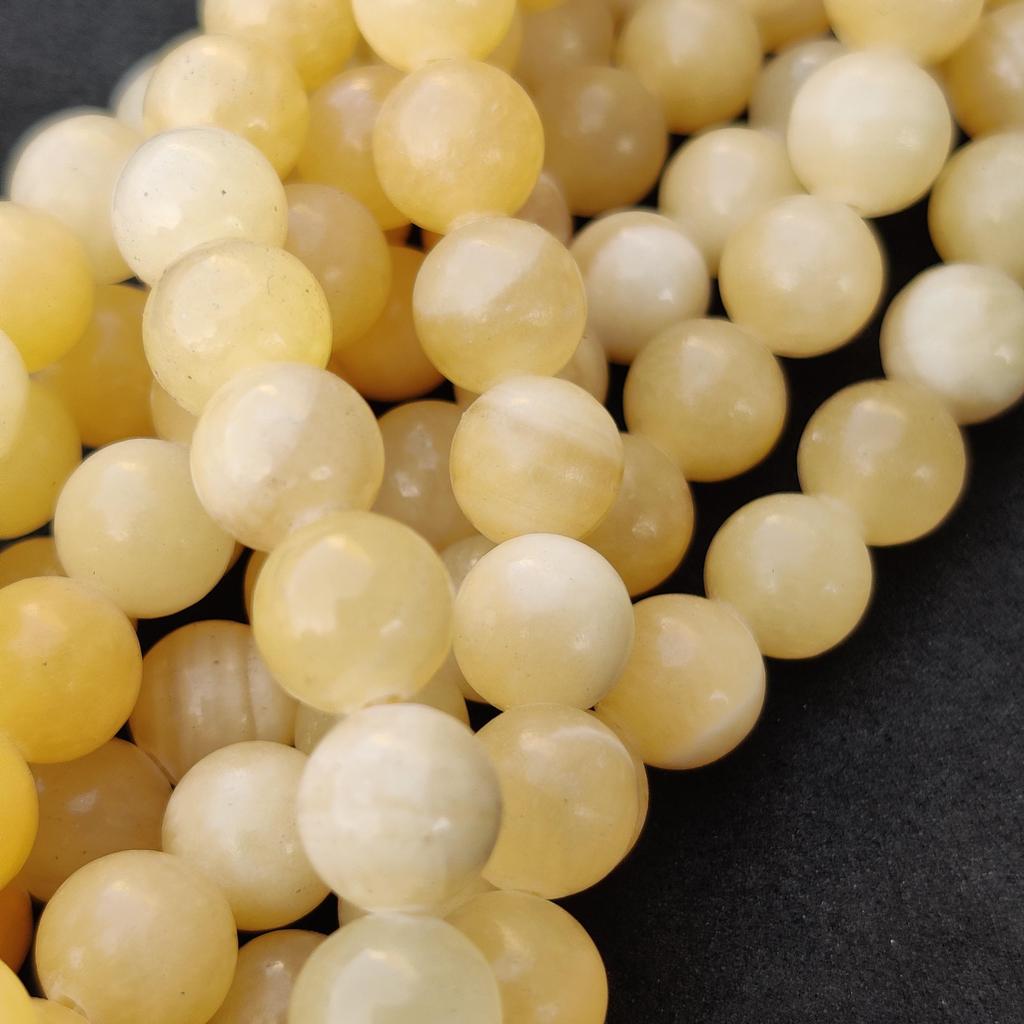 Mărgele de calcit galben miere, piatră prețioasă AA autentică naturală, margele rotunde libere, margele de dimensiune 6MM 8MM 10MM.