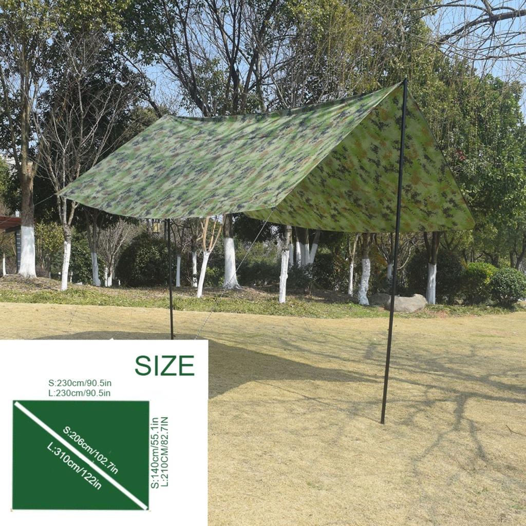 Camping square canopy, shelter tent, sunshade umbrella fabric, picnic mat, suitable for outdoor hiking and beach camping