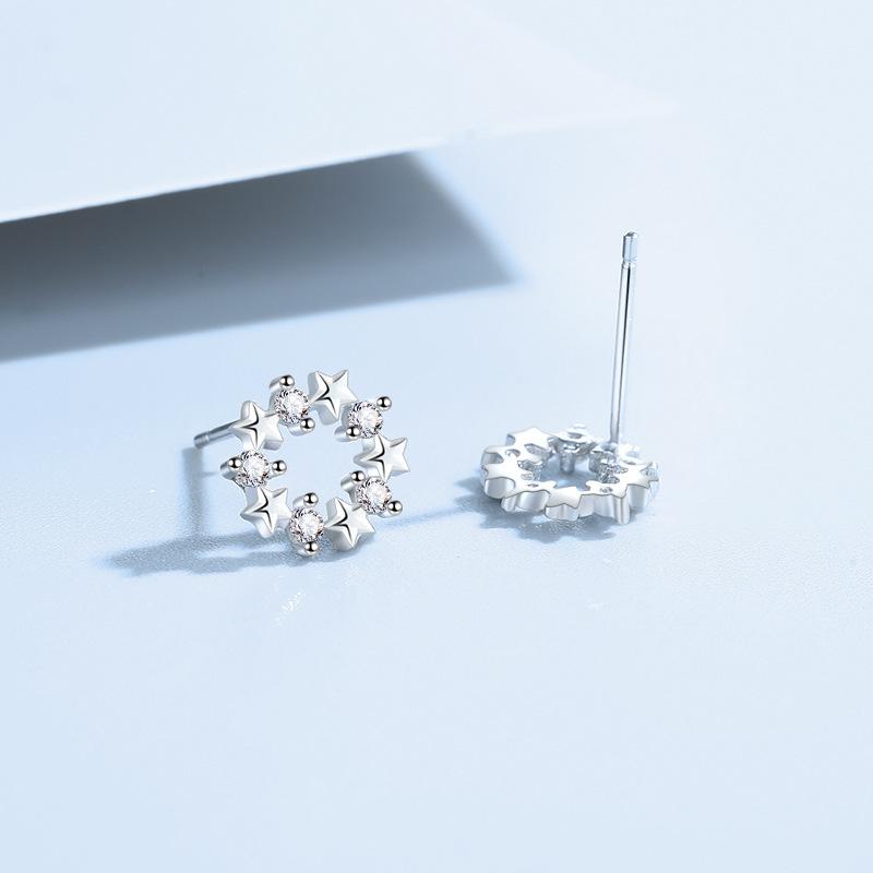 Super Shining Star Zirconium Stud Earrings Women's Fashion Temperament Versatile Earrings Ears Captive Earrings Earrings