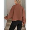 Womens Winter Coat High Neck Zip Drawstring Hem Pocket Loose Baseball Jacket For Fall And Winter Casual Style Outerwear