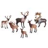 6x Elk Sika Deer Toys Model Action Figures Crafts Forest Cake Toppers Decor