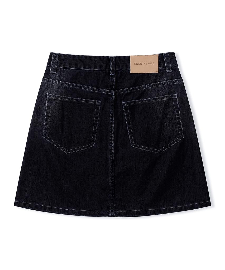 Deketeuumeon [Velvet Denim] Velvet Mini Skirt Dcsk007Dblue