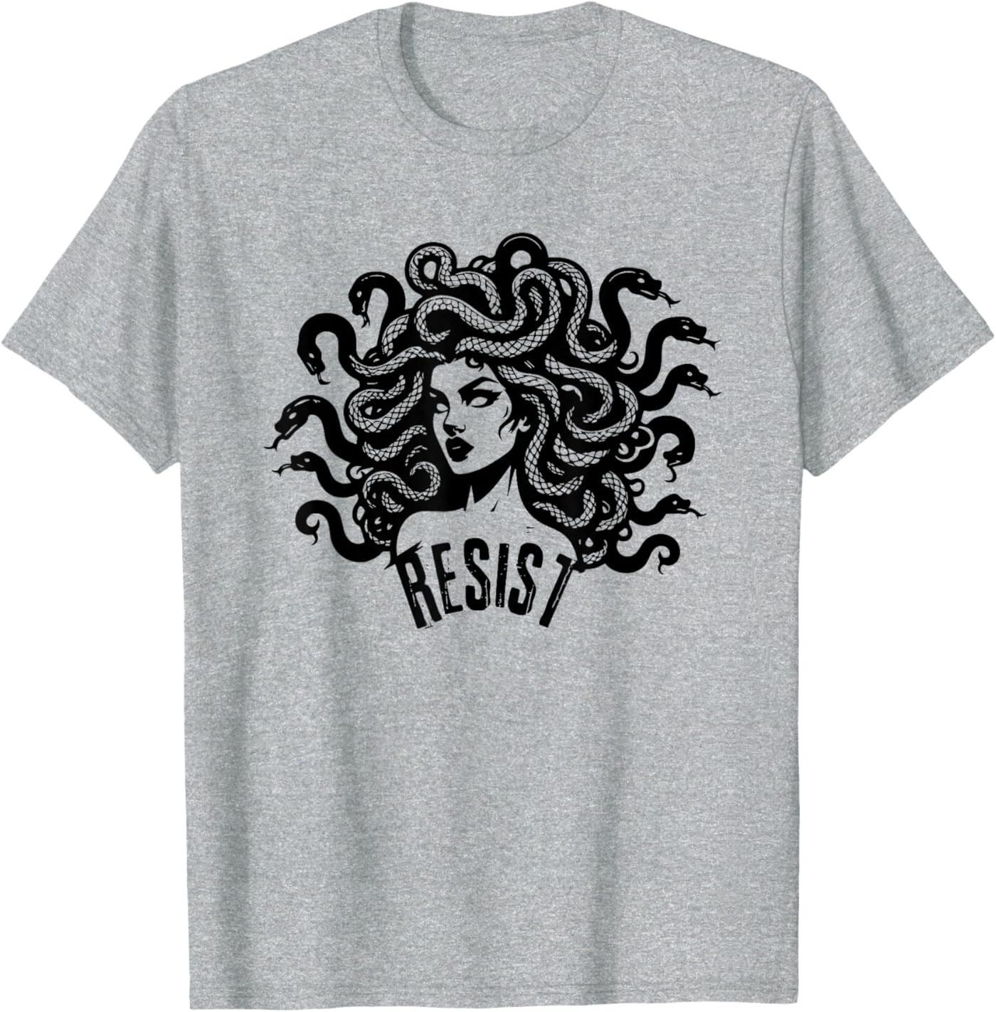 Medusa Resist The Female Gaze Petrify The Patriarchy Unisex T-Shirt S разноцветный