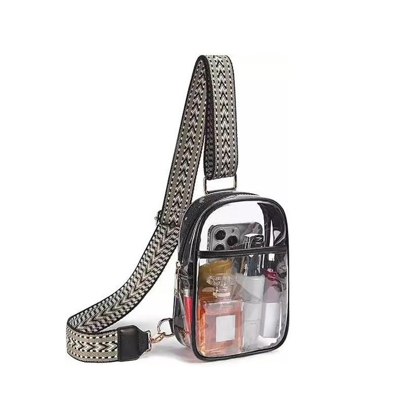 

Transparent Women s Single Shoulder Cross-Body Bag with Adjustable Strap 17.8x13.3x5 cm