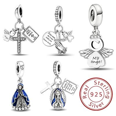 Copper Cross Angel Bible Series Charms Bead Diy Bracelet Necklace Making Gift Of High Quality Fine Jewelry