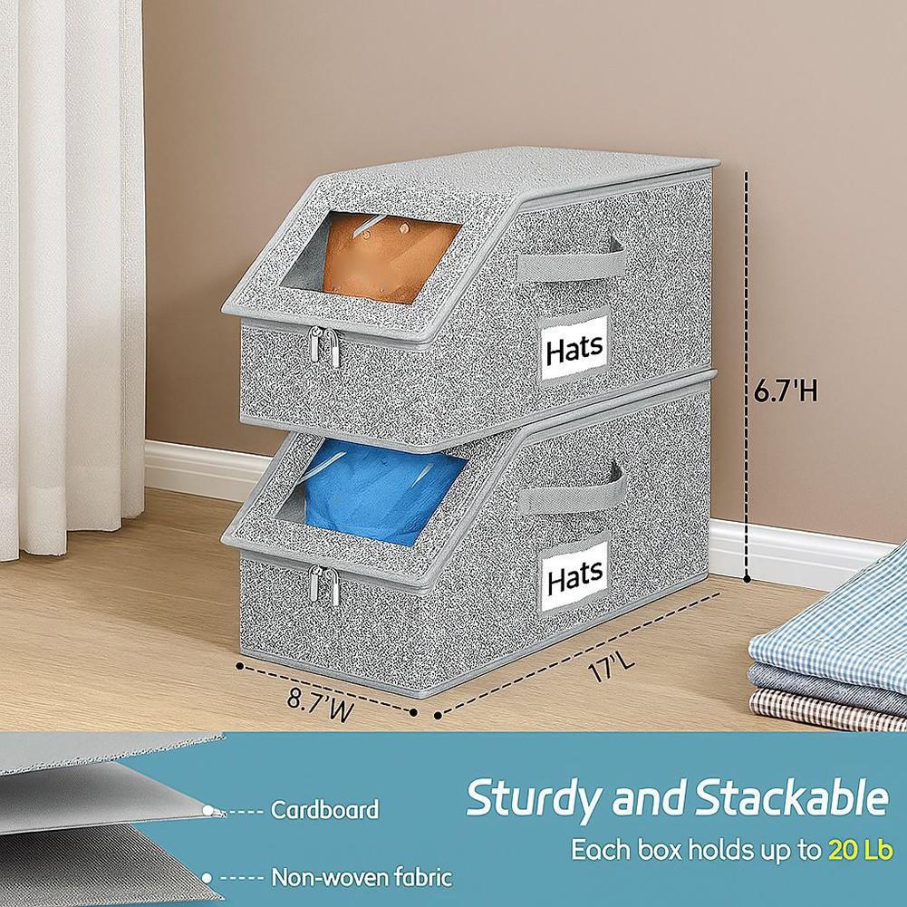 Travel Friendly For Baseball Cap Storage Box with Hard Shell and Zipper Closure