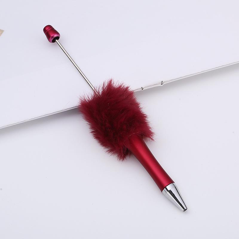 10Pcs Newest Colour Creative  Plush Ballpoint Pen Ballpoint Pen  DIY Ballpoint Pen Gift for Student Office Supplies