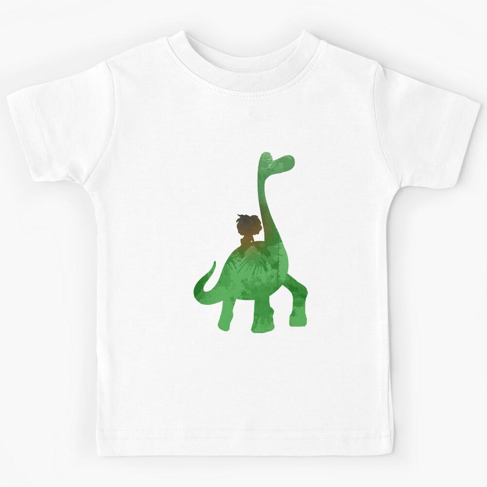Boy and Dinosaur Inspired Silhouette Kids T-Shirt 140