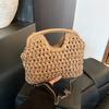 Weave Straw Shoulder Bags for Women 2026 Summer Chain Woven Crossbody Beach Bag Females Beach Bags Handbags for Beach Vacations