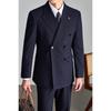 Men's Old Money Double-Breasted Striped Suit Set - Business Casual, High-End Professional Attire for Formal or Wedding Events