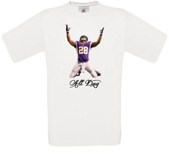 Adrian Peterson all Day Minnesota American Football T-Shirt L