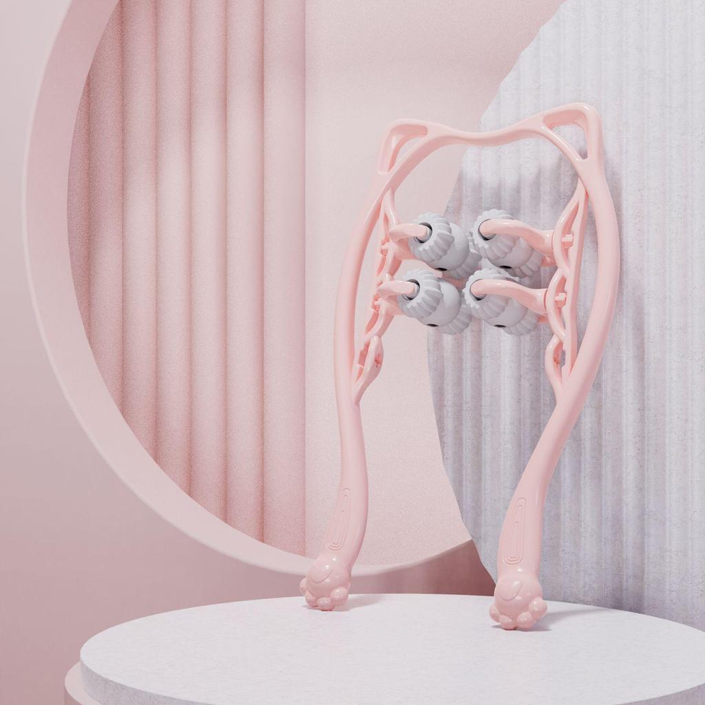 Double Row Roller Magnetic Therapy Neck and Shoulder Massager for Home Use