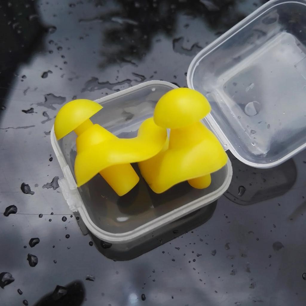 Portable Earplugs for Swimming Classic Durable Waterproof Soft Earplugs Silicone Ears Plugs for Pool Sports Accessories with Box