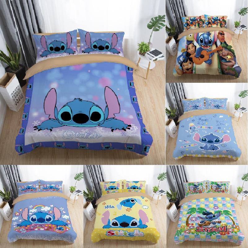 Luxurious 3d Cartoon Stitch Anime Bedding Set With Comforter Cover And Pillowcase