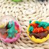1 Egg 8 Pieces Mini Dinosaur Pencil Eraser Student Office Stationery Gift Toy