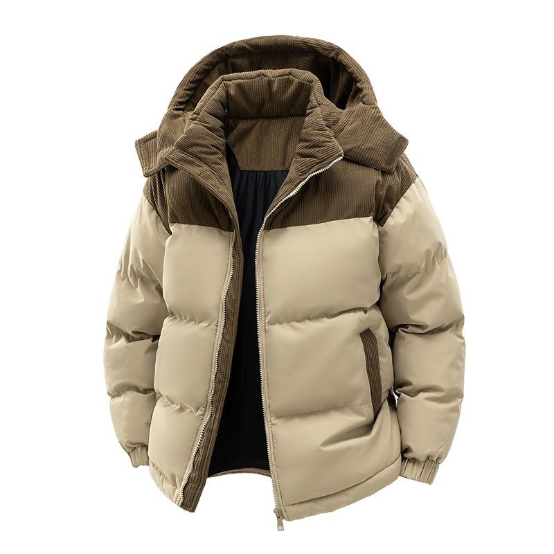 Cotton-padded Jackets Men's Winter Down Jackets with Thickened Down Warm and Cold-proof Cotton-padded Jackets