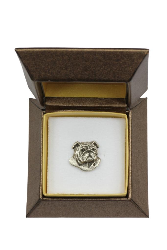 Bulldog, English Bulldog, British Bulldog II - Dog brooch in a gift box, elegant pin, lapel pin for Art-Dog brand jacket