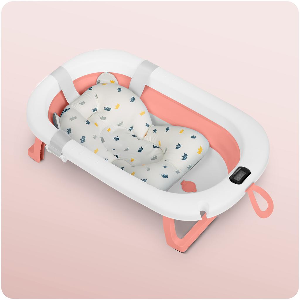 Folding Bathtub For Babies & Toddlers With Thermometer And Insert, Ricokids , &