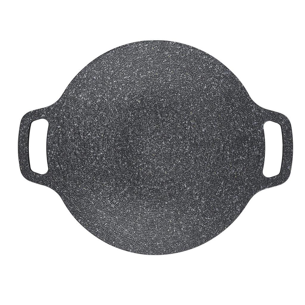 Korean BBQ Grill Universal Induction Cooker Anti Stick Pan Thickened Aluminum Barbecue Plate for Indoor Outdoor 38cm / 15in