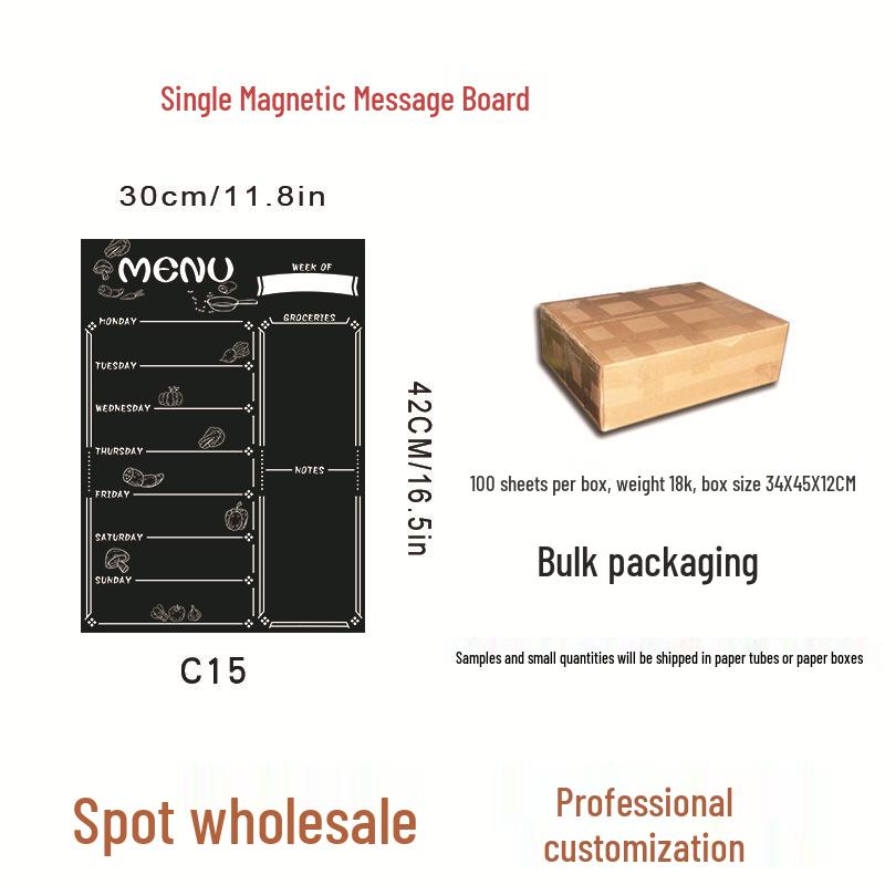 Custom Magnetic Wipeable Acrylic Fridge Calendar Board Sticker.