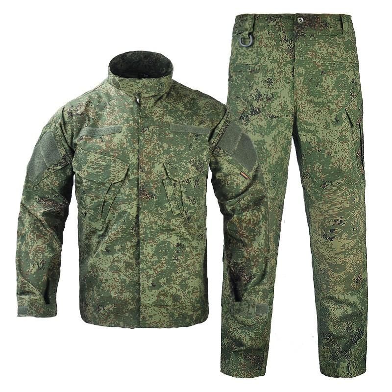 Mens Long Sleeve Camo Tactical Suit Outdoor Training Windproof Hunting Camouflage Set
