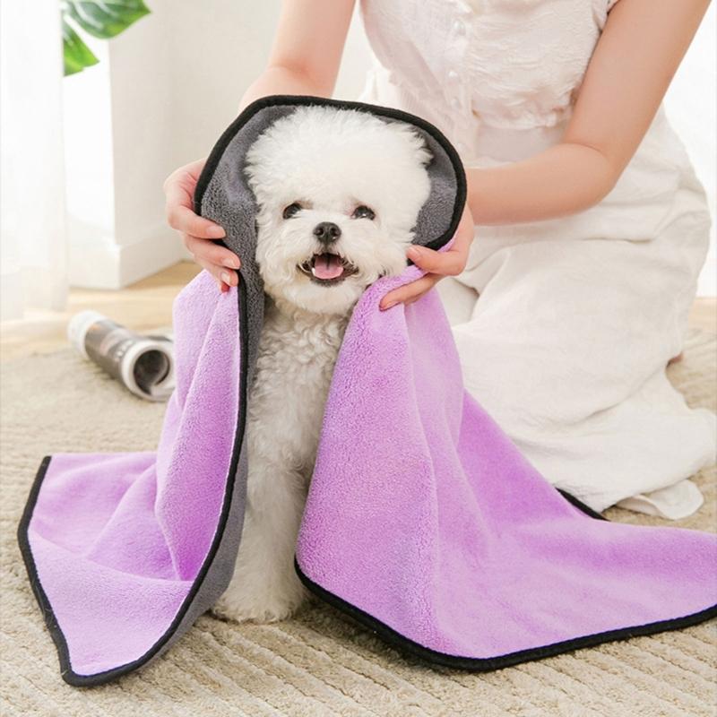 Dog Towels Pet Bath Drying Towels Absorbent Microfiber Soft Beach Towels