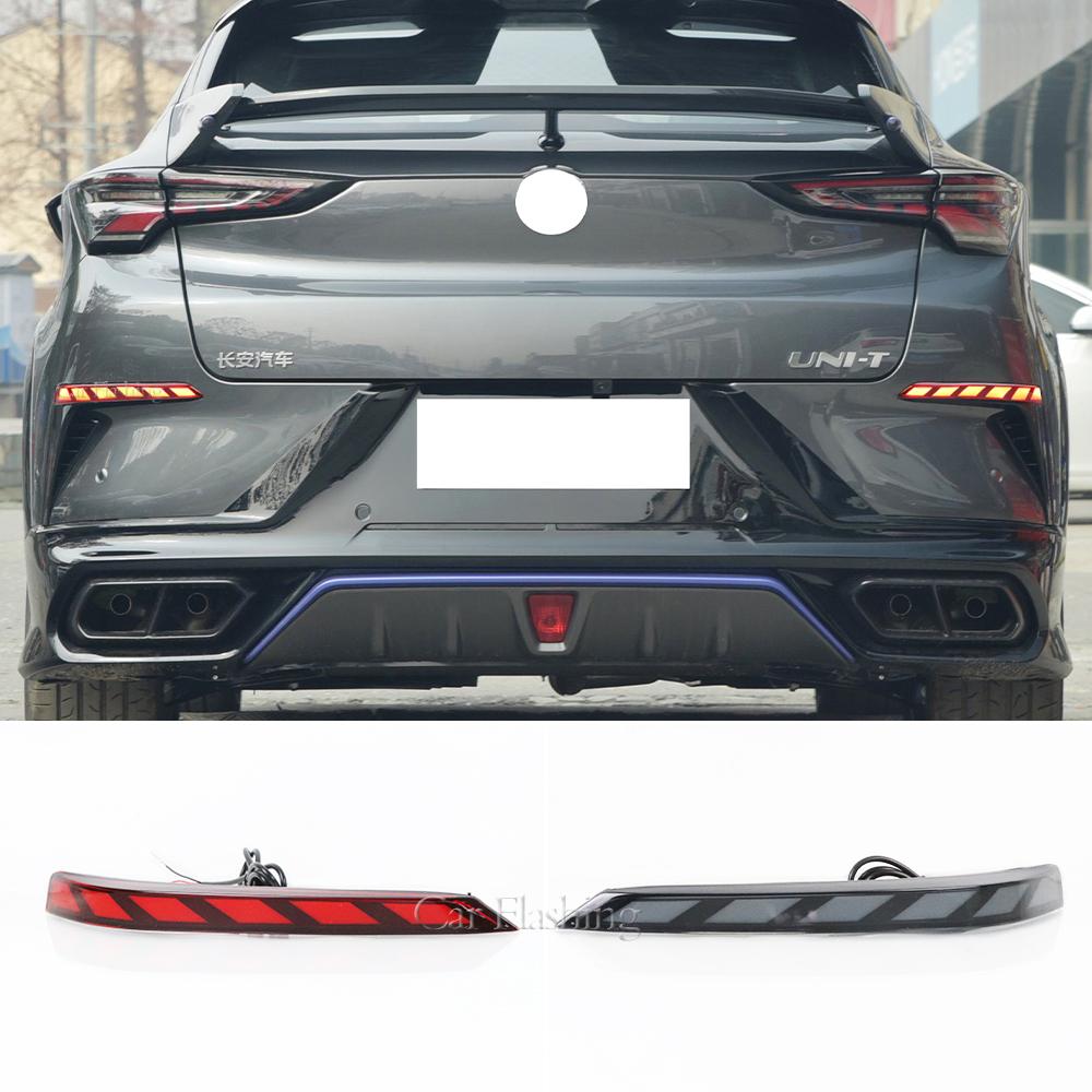 LED Rear Bumper Reflector Lights for Changan Uni-T 2020-2024 Car Driving Turn Signal Brake Tail Lights Auto Accessory