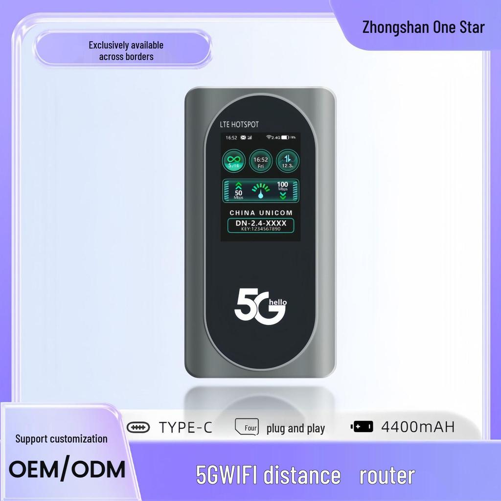 5G Dual-Band Portable MIFI Router with 4400mAh Battery
