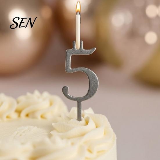 Gift for Party Planners 10 Pcs Reusable Number Candle Holder Set, 0-9 Digital Birthday Cake Stand Cakes Stand, Metal Topper Decoration Birthday,