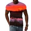 Summer New 3D Sea Of Clouds Pattern T Shirt for Men Fashion Casual Print Trend T-shirts Personality Handsome Graphic T Shirts