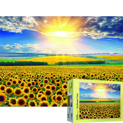 Puzzle Life Fantastic Sunrise Jigsaw Puzzle In a Sunflower Field PL874, Korean Popular Puzzles