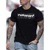 European size Men's Summer Fashion Short Sleeve T-Shirt, 100% Cotton Crew Neck, Casual Printed Tee , Regular Fit Knit Fabric Top for Adults