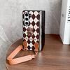 Luxus Mode Business Sle Metall Bär Armband Leder Handyhülle für Samsung Galaxy Z Fold 7 6 5 4 3 Schutz Hülle Rückseite