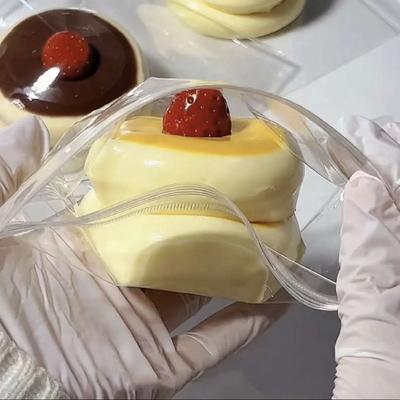 Simulation Soufflé Fiddy Squeeze Toy Decompression Pressure Relief Squishy Fingertip Toy Cream Blaster Strawberry Squeeze Toy