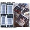 Casting Molds Silicone Square Rectangle Ball Molds 9Pcs Sizes