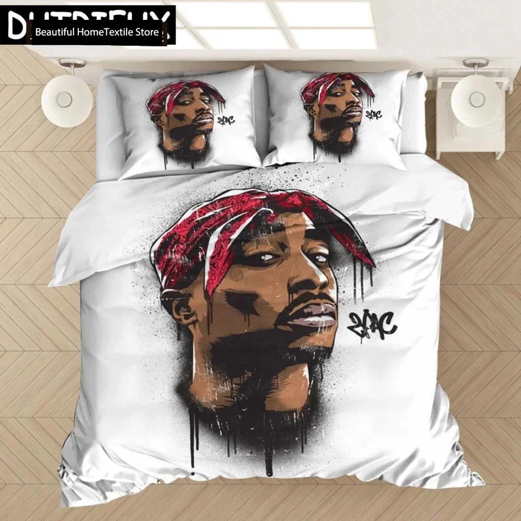 Rapper Tupac 2Pac 3D NEW Duvet Cover Pillowcase Bedding Set Adult Boy Girl Bedroom Decoration Children Single Double Large