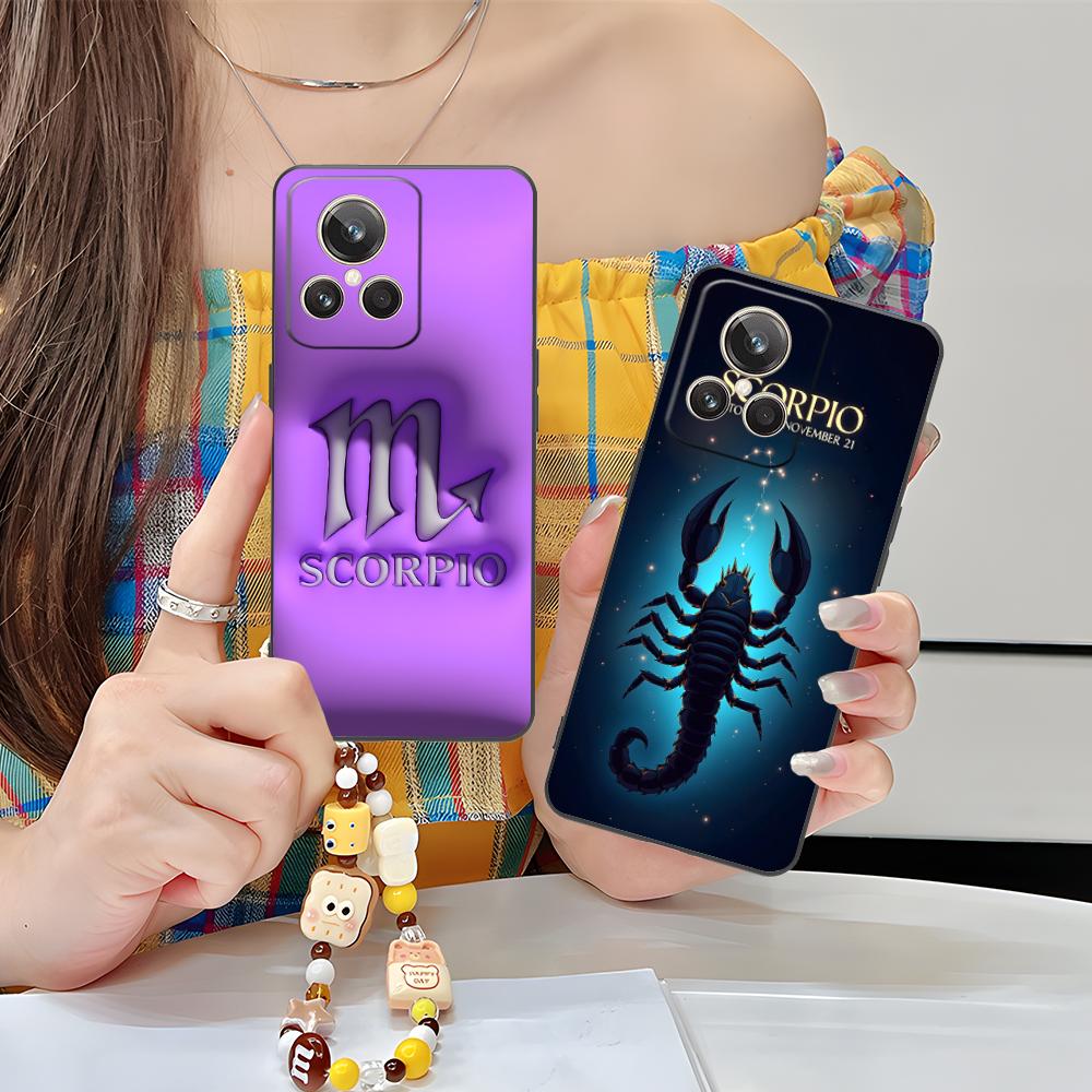 Zodiac Sign Scorpio Phone Case for Realme 15 14 13 12 11 10 9 Pro Plus T I Lite 5G Soft TPU Shockproof Cover