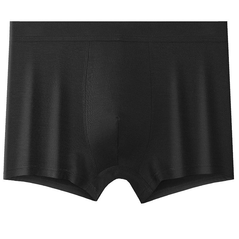 Men's Underwear High Elasticity Plus Size Sexy Solid Color Men's Seamless Mid Waist Shorts