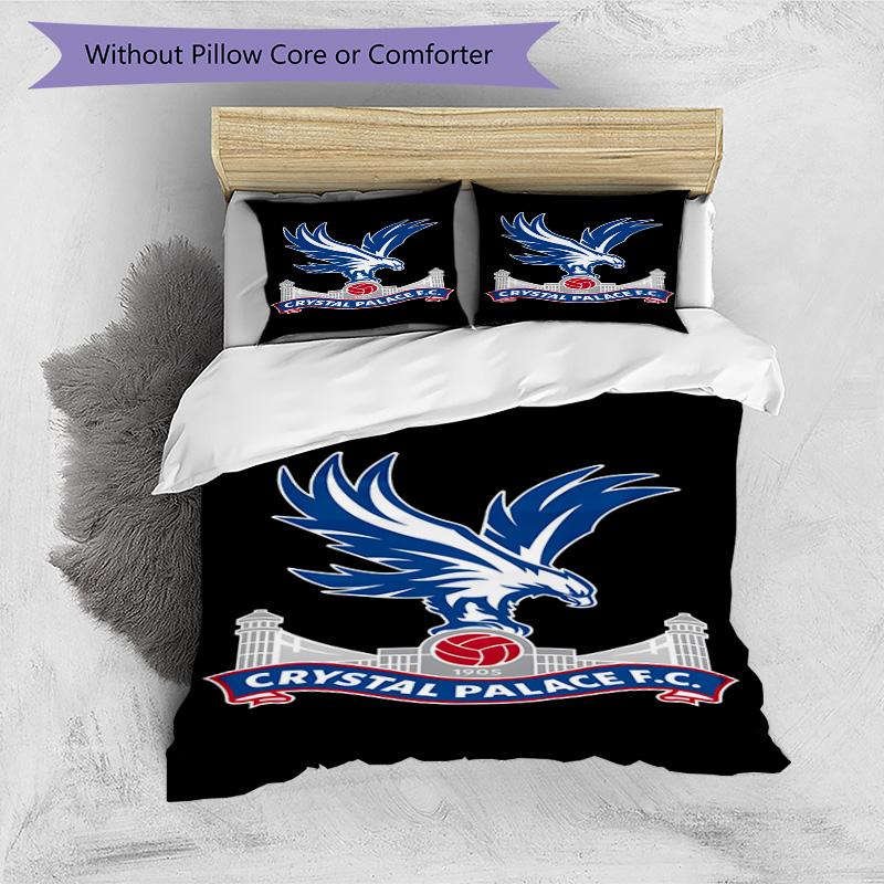 Crystal Fc Crest Printed Pattern Duvet Cover Set – Includes 1 Duvet Cover and 2 Matching Pillowcases Bedroom Decor Christmas Gifts