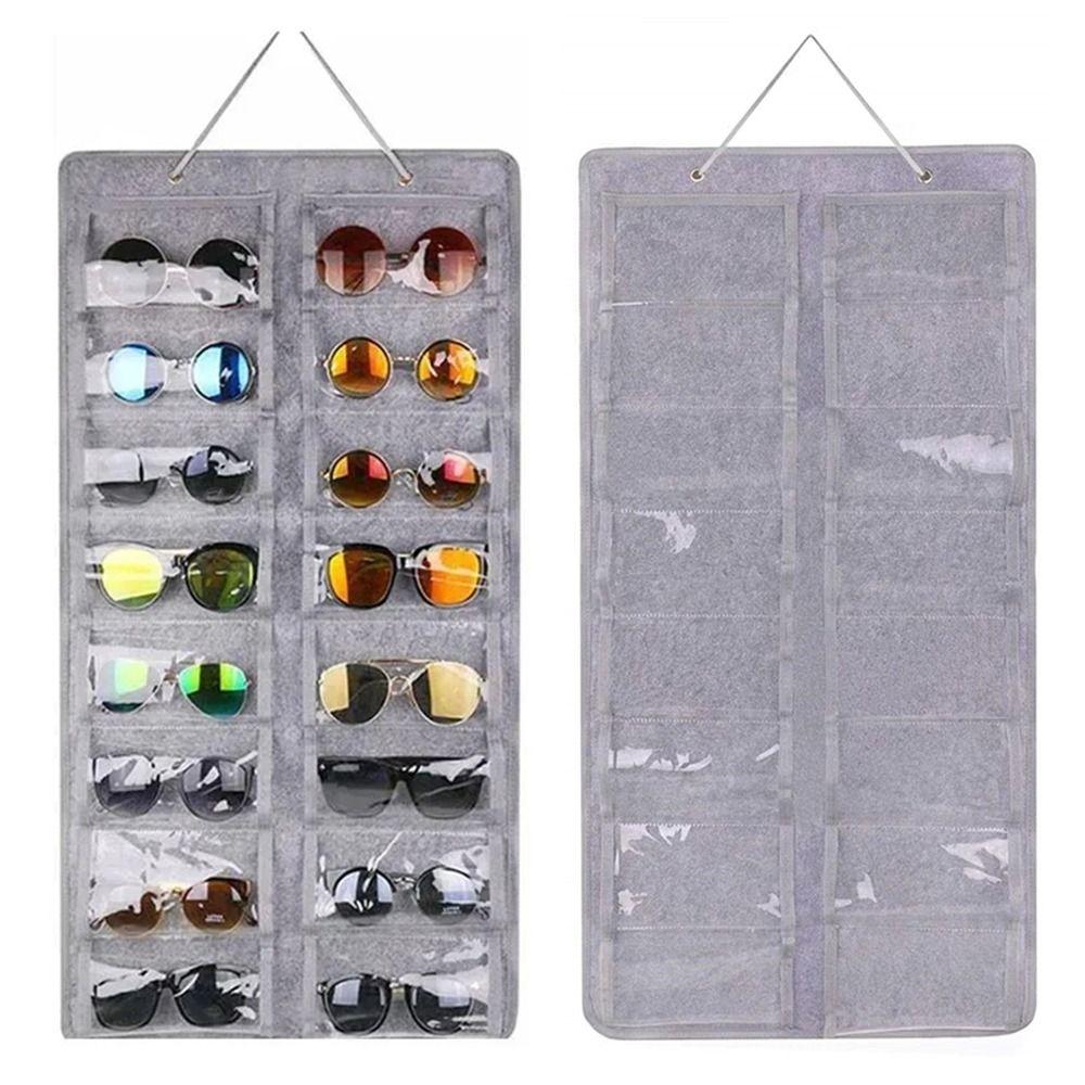 

Dust Proof Felt Eyeglasses Stand Visible Glasses Display Rack Household сірий