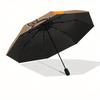 Bär, Sterne Automatischer Faltregenschirm Einfaches 8-Rippen-Design, Helles Cartoon-Muster, Langlebiger Eisenrahmen, Geeignet für Reisen, Outdoor, Strand