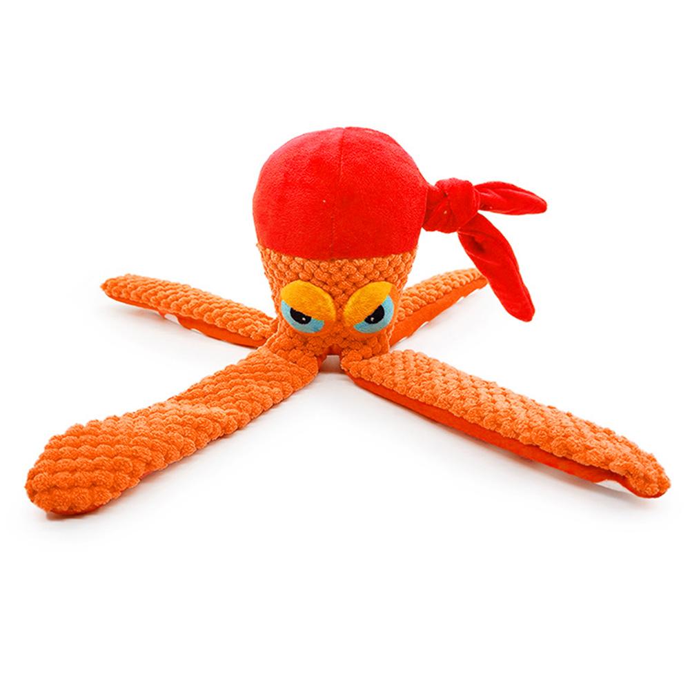 

Octopus Style Interactive Dog Toy Bite Resistant Squeaking Cleaning Teeth Pet Puppy Plush Toy ST Type A