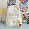 Schoolbag Junior High School Student Backpack Female Japanese Cute Bear Campus Large Capacity School Bag Girl Versatile Casual Backpack