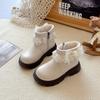 Children's Sweet Ankle Boots, Winter Girls' Fashionable Lace Bow and Fleece Boots