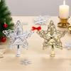 Christmas Hollow Lace Colorful Sequins Five-pointed Star Tree Top Star Decoration Christmas Tree Top Star Scene Three-dimensional Decoration Ornaments